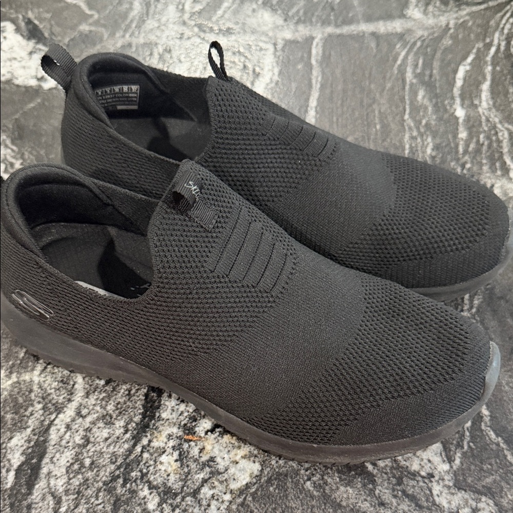 Skechers Women’s Slip-On Knit Sneaker - Black